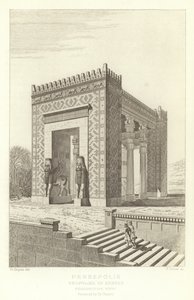 Persepolis, Propylaea of Xerxes, Perspektivvy, restaurerad av Ch Chipiez av French School