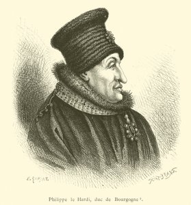 Filip den djärve, hertig av Bourgogne (gravyr) av French School