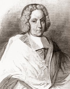 Pierre-Paul Guérin de Tencin, 1679-1758. Fransk kyrklig, ärkebiskop av Embrun och Lyon och kardinal. Från Les Heures Libres publicerad 1908. av French School
