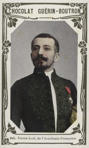 Pierre Loti, från Academie-Francaise (färgad bild) av French School