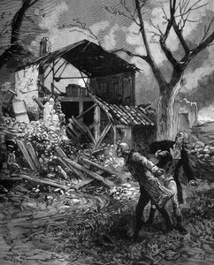 Pierre Louis Dulong (1785-1838) fransk kemist och fysiker efter ett experiment på ett nytt sprängämne. av French School