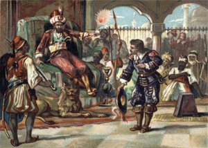 Pierre Porcon de La Barbinais, kapten på fregatten, togs till fånga av Algiers dey. Han skickade honom för att förhandla med kung Ludvig XIV om behandlingen av franska fångar i Algeriet och fredsavtalen. Kungen vägrade förslagen, och bretonsk com av French School