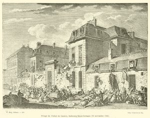 Plundring av Hotel de Castres, Faubourg Saint-Germain, 13 november 1790 av French School