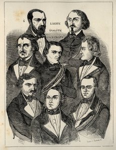 Plakat val 1848 - Franska republikanska politiker av French School