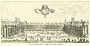 Kungliga torget 1645; faksimil av en gravyr av Sylvestre av French School