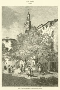 Salutorget, i San-Remo (gravyr) av French School