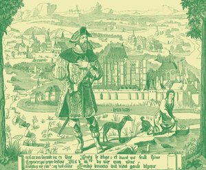 "Karta över Clermont en Beauvais" av French School