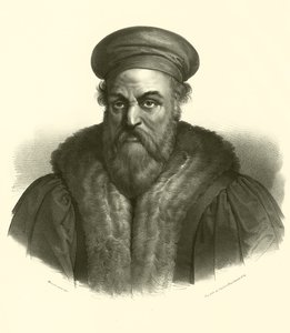 Polidoro da Caravaggio, porträtt (gravyr) av French School