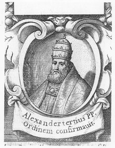 Påve Alexander III (gravyr) av French School