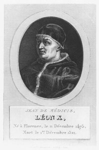 Påven Leo X, Giovanni di Lorenzo de Medici (gravyr) av French School