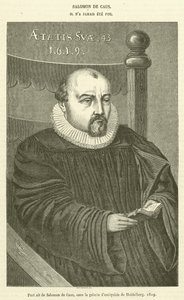 Porträtt av Salomon de Caus, i Heidelbergs antikvitetsgalleri av French School