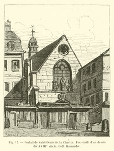 Portal av Saint-Denis de la Chartre, faksimil av en teckning från 1700-talet Coll Bonnardot av French School