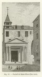 Portalen av Saint-Pierre des Arcis av French School
