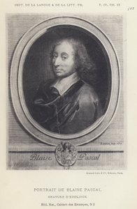 Porträtt av Blaise Pascal (litho) av French School