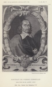 Porträtt av Pierre Corneille (litho) av French School