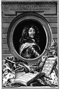 Porträtt François 6, hertig av Rochefoucauld (1613-1680) - Familjearkiv. av French School