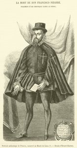 Autentiskt porträtt av Pizarro, bevarat i museet i Lima av French School