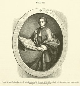 Porträtt av Jean-Philippe Baratier (gravyr) av French School