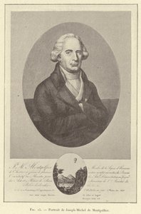Porträtt av Joseph-Michel de Montgolfier (gravyr) av French School