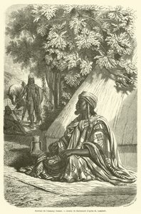 Porträtt av Almamy Oumar (gravyr) av French School
