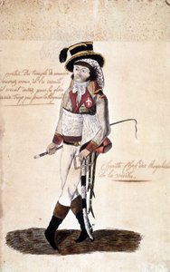 Hellängdsporträtt av Francois Athanase (Francois-Athanase) de Charette de la Contrie (1763-1796), royalistisk ledare för Vendée - Dobrée Museum, Nantes av French School
