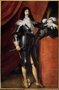 Porträtt till fots av Ludvig XIII (1601-1643) i rustning Målning av den franska skolan på 1600-talet. Musee du chateau de Chambord - Hellängdsporträtt av Ludvig XIII (1601-1643) i rustning. Målning av Engelska skolan på 1600-talet. Museum of the av French School