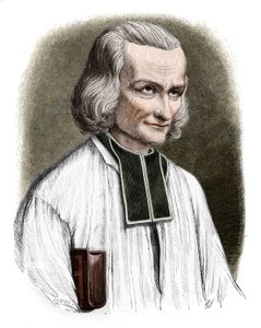 Porträtt av Abbe Jean Marie Vianney (Vianey, Viannay, Viennet), känd som Cure d