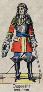 Porträtt av Abraham, markis Duquesne (1610 - 1688), fransk Marin. Bild på Epinal från slutet av 1800-talet. av French School