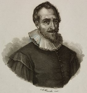 Porträtt av Adam de Craponne (1526-1576), fransk ingenjör, gravyr av Marchi av French School