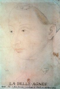 Porträtt av Agnes Sorel (1422-1450) Damen av Beaute sur Marne av French School
