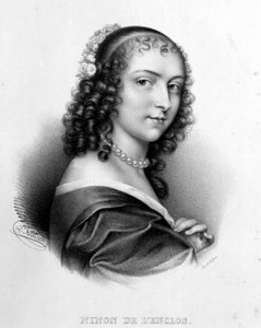 Porträtt av Anne "" Ninon "" av Enclos (eller Ninon de Lenclos eller Ninon de Lanclos av French School