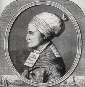 Porträtt av Antoine-Francois (Antoine Francois) Desrues (1744-1777) Fransk förgiftare - Gravyr i "" Causes celebres de tous les peuple"" av Armand Fouquier (1817-18?) 1858-1867 - privat samling av French School