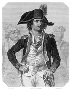 Porträtt av Antoine Joseph Santerre (1752-1809), fransk politiker. I "The history of the Girondins"" av Lamartine av French School