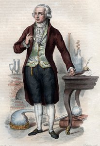 Porträtt av Antoine Laurent de Lavoisier (1743-1794), fransk kemist. av French School