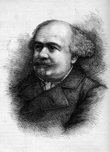 Porträtt av Antoine "" Tony"" Revillon (1832-1898), fransk journalist och ställföreträdare. Gravyr i "" Le Monde Illustré"" nr 1276 den 10 september av French School