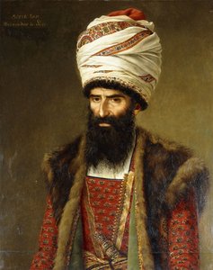 Porträtt av Asghar Khan, Persiens ambassadör, 1808 av French School