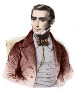 Porträtt av Augustin Eugene Scribe (1791-1861), fransk romanförfattare - Porträtt av Eugene Scribe (1791-1861), fransk författare till komedier om moral av French School