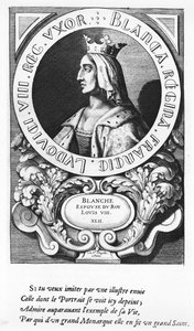 Porträtt av Blanche av Kastilien (1185-1252), 1643 av French School