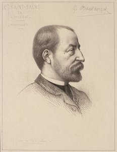 Porträtt av Camille Saint-Saens (1835-1921) av French School
