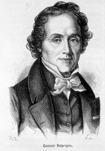Porträtt av Casimir Delavigne, fransk poet och dramatiker (1793-1843). av French School