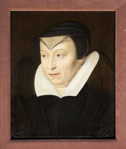 Porträtt av Catherine de Medici av French School