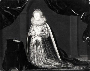 Porträtt av Katarina av Cleves (1417-79) hertiginna av Guise