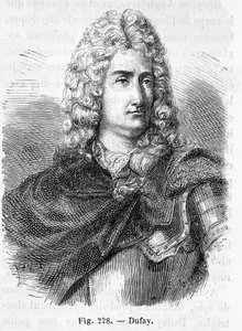 Porträtt av Charles François Du Fay (Dufay?) (1698 - 1739), fransk kemist och fysiker - i "Histoire de France" av Henri Martin av French School