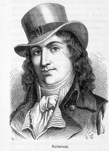 Porträtt av Charles Jean Marie Barbaroux (1767 - 1794), en fransk politiker som ledde Marseilleförbundet när Tuilerierna intogs 1792. av French School