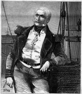 Porträtt av Charles Napier (1786-1860), skotsk amiral och politiker. Gravyr i "" Le Monde Illustré"" nr 188 av 17 november 1860. av French School