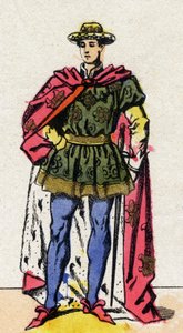 Porträtt av Karl VII (1403-1461) kung av Frankrike. av French School