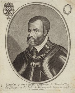 Porträtt av Karl V, den helige romerske kejsaren av French School