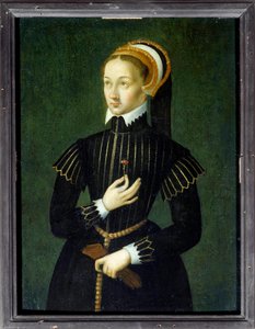 Porträtt av Claude de France (1499-1524) Frankrikes drottning och fru till Francois I Anonym målning från 1500-talet. Sön 0,28x0,21 m Chantilly, musée Conde av French School