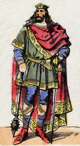Porträtt av Clovis I (v. 466 - 511), kung av frankerna. av French School
