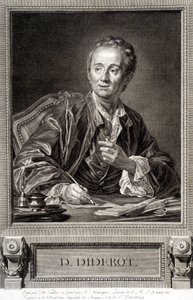 Porträtt av Diderot från Encyclopedia of Diderot and Alembert av French School